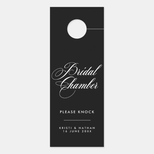 Élégant Script Mariage de chambre de mariage signe (Dos)