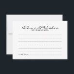 Elégant Script Mariage de conseil et de la carte d<br><div class="desc">Ajoutez une touche personnelle à votre mariage avec un élégant conseil de mariage et une carte de voeux. Cette carte de conseil comporte le titre en noir moderne élégant style de police de calligraphie et les détails en noir sans serif style de police sur blanc arrière - plan. Parfait pour...</div>