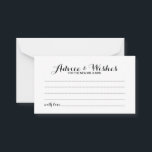 Elégant Script Mariage de conseil et de la carte d<br><div class="desc">Ajoutez une touche personnelle à votre mariage avec un élégant conseil de mariage et une carte de voeux. Cette carte de conseil comporte le titre en noir moderne élégant style de police calligraphie et les détails en noir moderne sans serif style de police sur arrière - plan blanc. Parfait pour...</div>