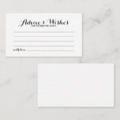 Elégant Script Mariage de conseil et de la carte d (Devant / Derrière)