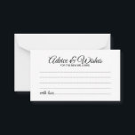 Elégant Script Mariage de conseil et de la carte d<br><div class="desc">Ajoutez une touche personnelle à votre mariage avec un élégant conseil de mariage et une carte de voeux. Cette carte de conseil comporte le titre en noir moderne élégant style de police calligraphie et les détails en noir moderne sans serif style de police sur arrière - plan blanc. Parfait pour...</div>
