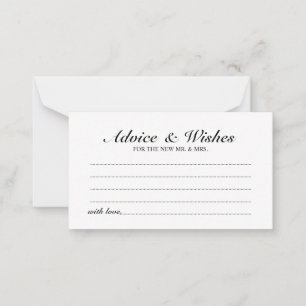 Elégant Script Mariage de conseil et de la carte d