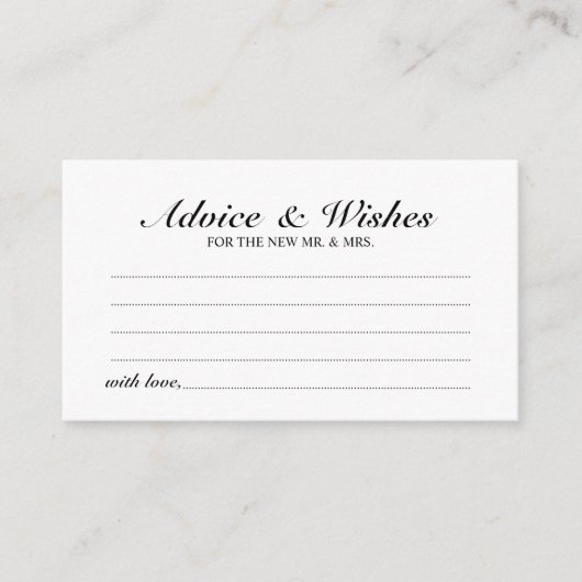 Elégant Script Mariage de conseil et de la carte d (Devant)