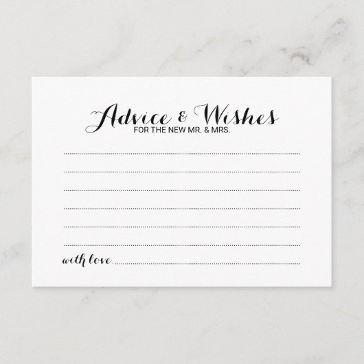 Elégant Script Mariage de conseil et de la carte d (Devant)