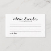 Elégant Script Mariage de conseil et de la carte d (Devant)