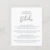 Élégant Script Mariage Détails Modèle Boîtier (Devant / Derrière)