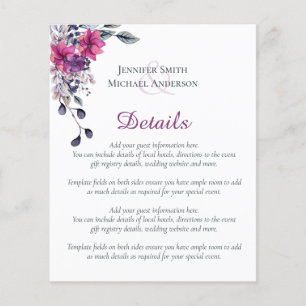 Élégant Script Mariage Détails Modèle Boîtier