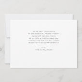 élégant script mariage en terre cuite faire-part (Dos)