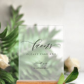 Elégant Script Mariage Faveurs Style Frosted