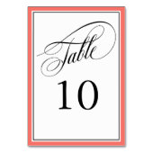 Élégant Script Mariage Numéros de table Coral (Par défaut)
