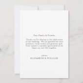 Élégant script Mariage photo | Carte de remercieme (Dos)