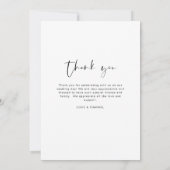 Élégant script Mariage photo Carte de remerciement (Dos)