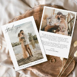 Élégant script Mariage photo Carte de remerciement<br><div class="desc">Express votre gratitude sincère dans le style intemporel avec ce Carte de remerciements Elegant Script Photo Mariage. Avec une calligraphie raffinée, une mise en page complète des photos et des éléments de design minimaliste, cette carte est la façon parfaite de remercier vos invités tout en présentant un moment chéri de...</div>