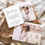Élégant script Mariage photo Carte de remerciement<br><div class="desc">Express votre gratitude sincère dans le style intemporel avec ce Carte de remerciements Elegant Script Photo Mariage. Avec une calligraphie raffinée, une mise en page complète des photos et des éléments de design minimaliste, cette carte est la façon parfaite de remercier vos invités tout en présentant un moment chéri de...</div>