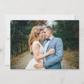 Élégant script Mariage photo Carte de remerciement (Dos)
