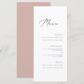 Elegant Script Menu Kaart (Voorkant / Achterkant)