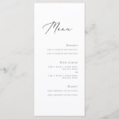 Elegant Script Menu Kaart (Voorkant)