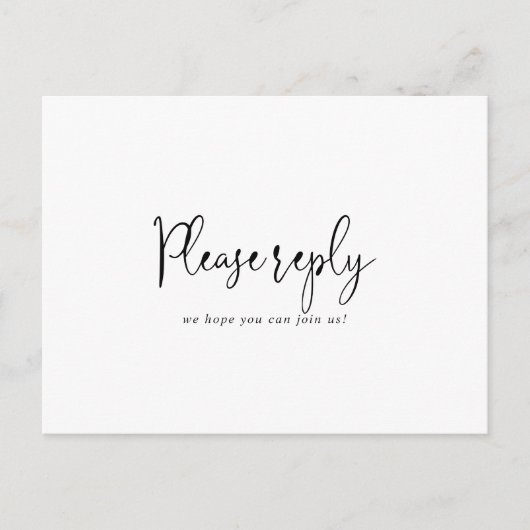 Elegant Script Menu Keuze RSVP-Briefkaart (Voorkant)