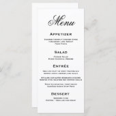 Elegant Script-menu Menu (Voorkant / Achterkant)