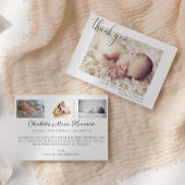 Élégant script Merci photo Faire-part de naissance