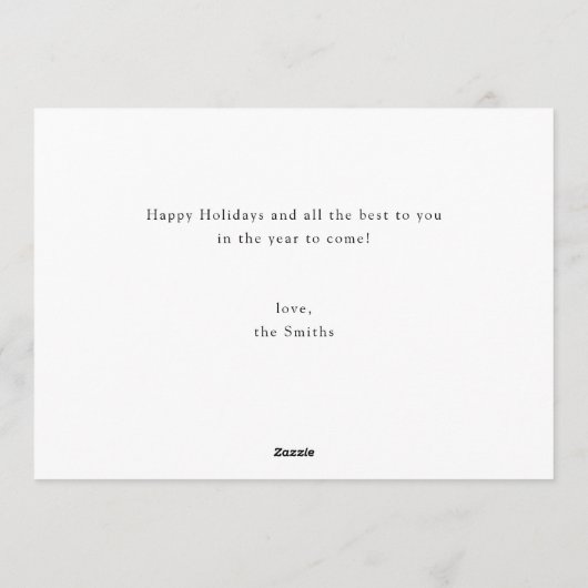 Elegant Script Merry Christmas Family Photo Feestdagenkaart (Achterkant)