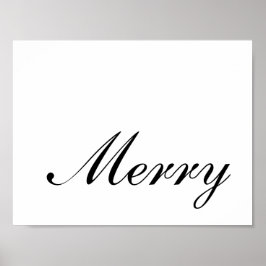 Elegant Script Merry Christmas Poster