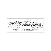Elegant Script Merry Kerstmis op maat Rubberstempel (Afrduk)