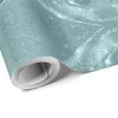 Elegant Script Merry KerstTurquoise Cadeaupapier (Rol Hoek)