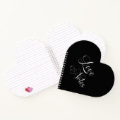 Elegant script met naam Black & White Love Notes Notitieboek (Binnen)