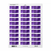 Elegant Script Metaal Amethyst Etiket (Full Sheet)