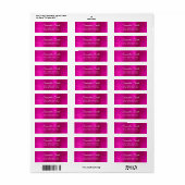 Elegant Script Metaal Roze Etiket (Full Sheet)