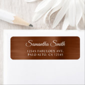 Elegant Script Metallic Brons Bruin Etiket (Insitu)