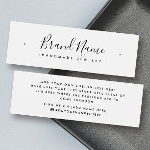 Elegant script miniem stud oorscherm kaart