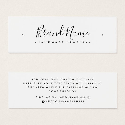 Élégant script minima étalon d'écran d'oreille (Devant & derrière)