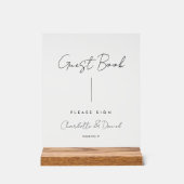 Élégant Script, Minimal, Coeur, Livre d'or (Recto)