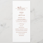 Elegant Script Minimal Wedding Programma (Voorkant)