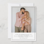 Elegant Script minimalist 5 Photo Collage Wedding Kaart (Achterkant)