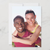 Elegant Script Minimalist Gold Photo Weduwen Kaart (Achterkant)