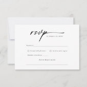 Elegant script minimalist RSVP Reply Kaart (Voorkant)