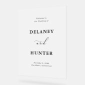 Élégant Script minimaliste mariage personnalisé Bi (Angle)