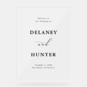 Élégant Script Minimaliste Personnalisé Bienvenue  (Recto)