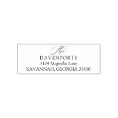 Elegant script minimalistisch retouradres zelfinktende stempel (Design)