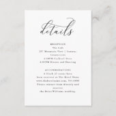 Elegant Script Minimalistische Bewerkbare Trouwdet Informatiekaartje (Voorkant)