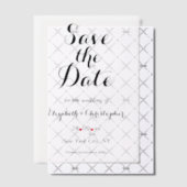 Elegant script minimalistische bruiloft Bewaar de  Vellum Uitnodigingen (Offset (Uitnodiging))