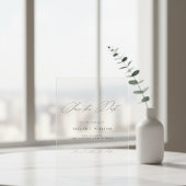 Elegant script minimalistische bruiloft Sla de dat Acryl Uitnodigingen