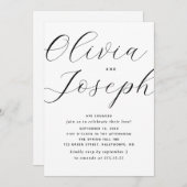 Elegant script & minimalistische fotoverlovingsfee kaart (Voorkant / Achterkant)