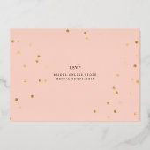 Elegant Script Miss to Mrs. Bridal Shower Gold Folie Uitnodiging (Achterkant)