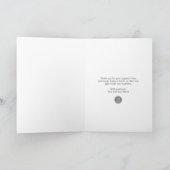 Elegant Script Modern Floral Vaas Business Display Bedankkaart (Binnen)