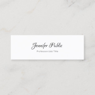 Elegant script Modern Minimal Professional Chic Mini Visitekaartje