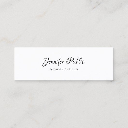 Elegant script Modern Minimal Professional Chic Mini Visitekaartje (Voorkant)
